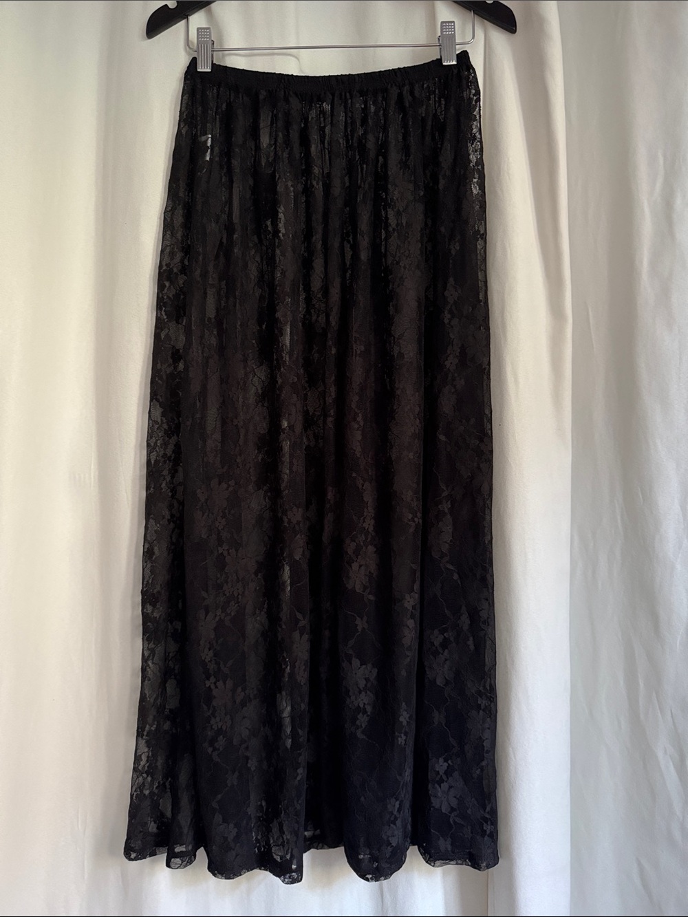 Black Lace Maxi Skirt – Elegant Women's Skirt